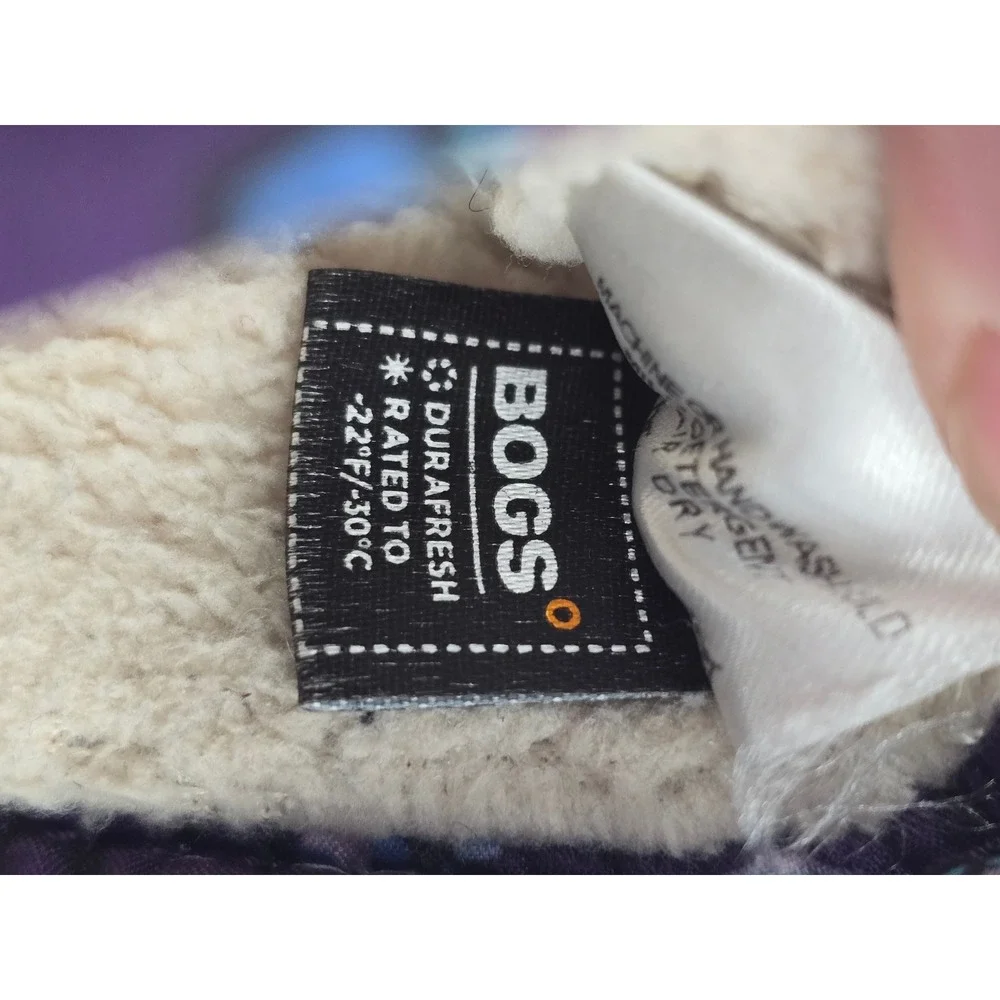 Bogs B-Moc Snow Lilt Purple Confetti Waterproof Winter Boots Infant 4 72757K-540 - Picture 7 of 8
